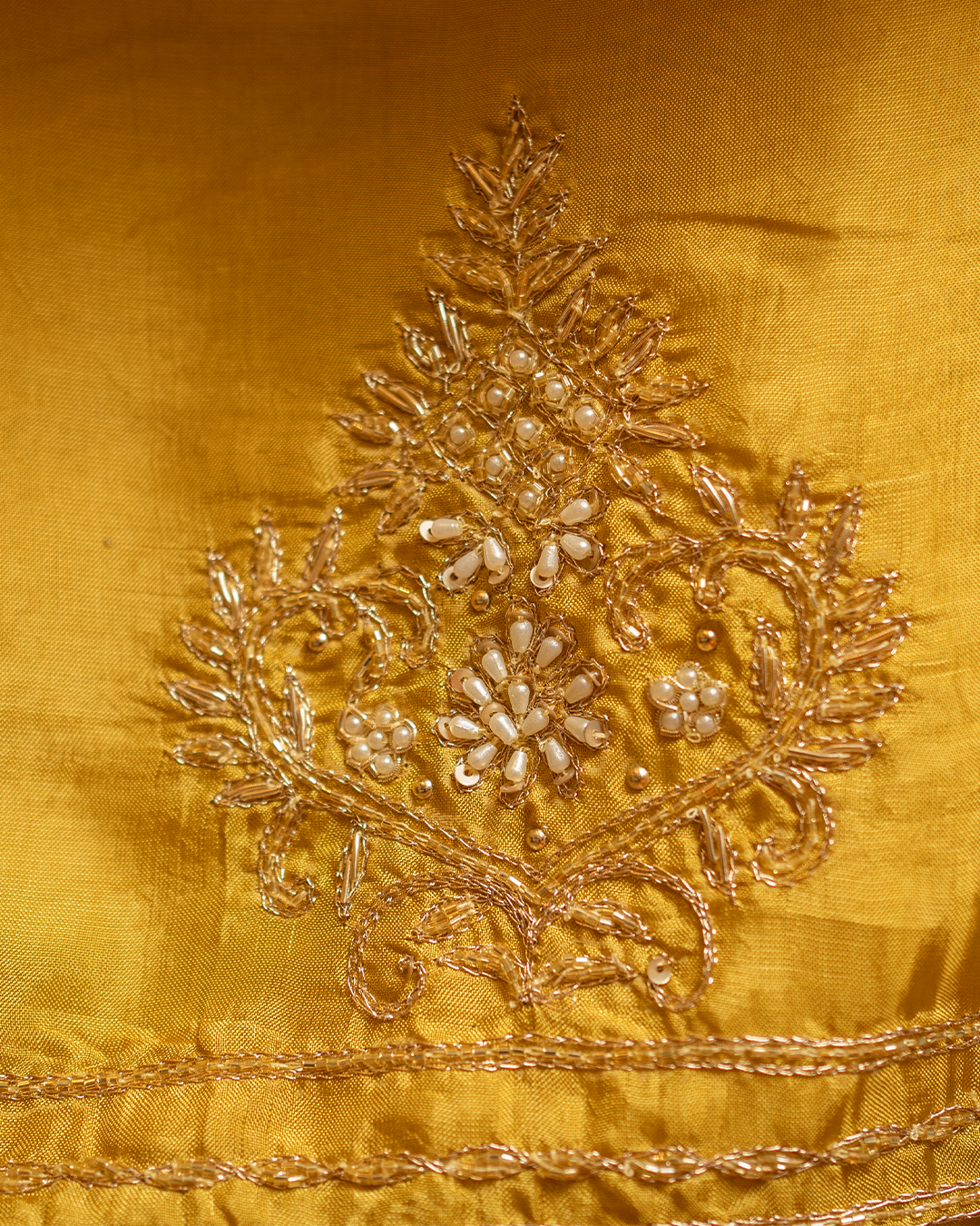 Organza Multicolor Suit with Hand-Embroidered Pant