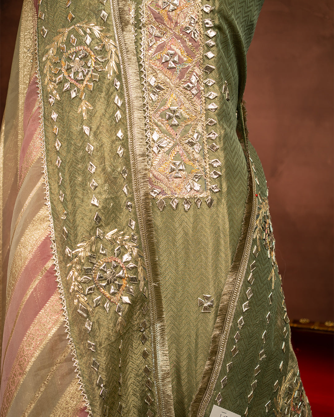 Silk Ensemble with Exquisite Gota Patti Work