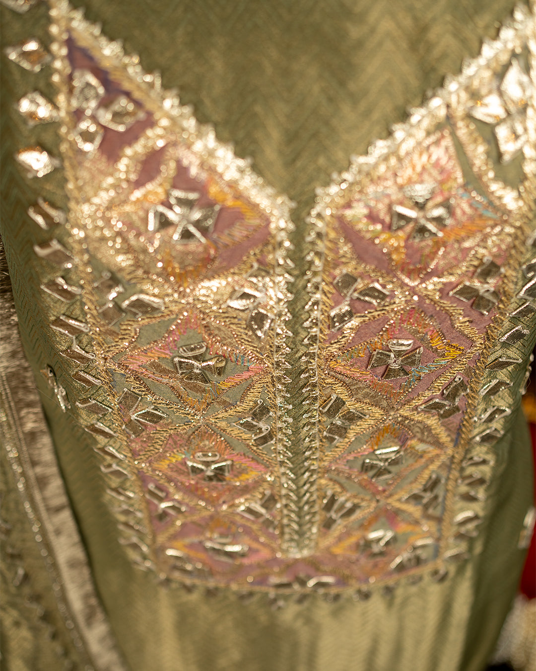 Silk Ensemble with Exquisite Gota Patti Work