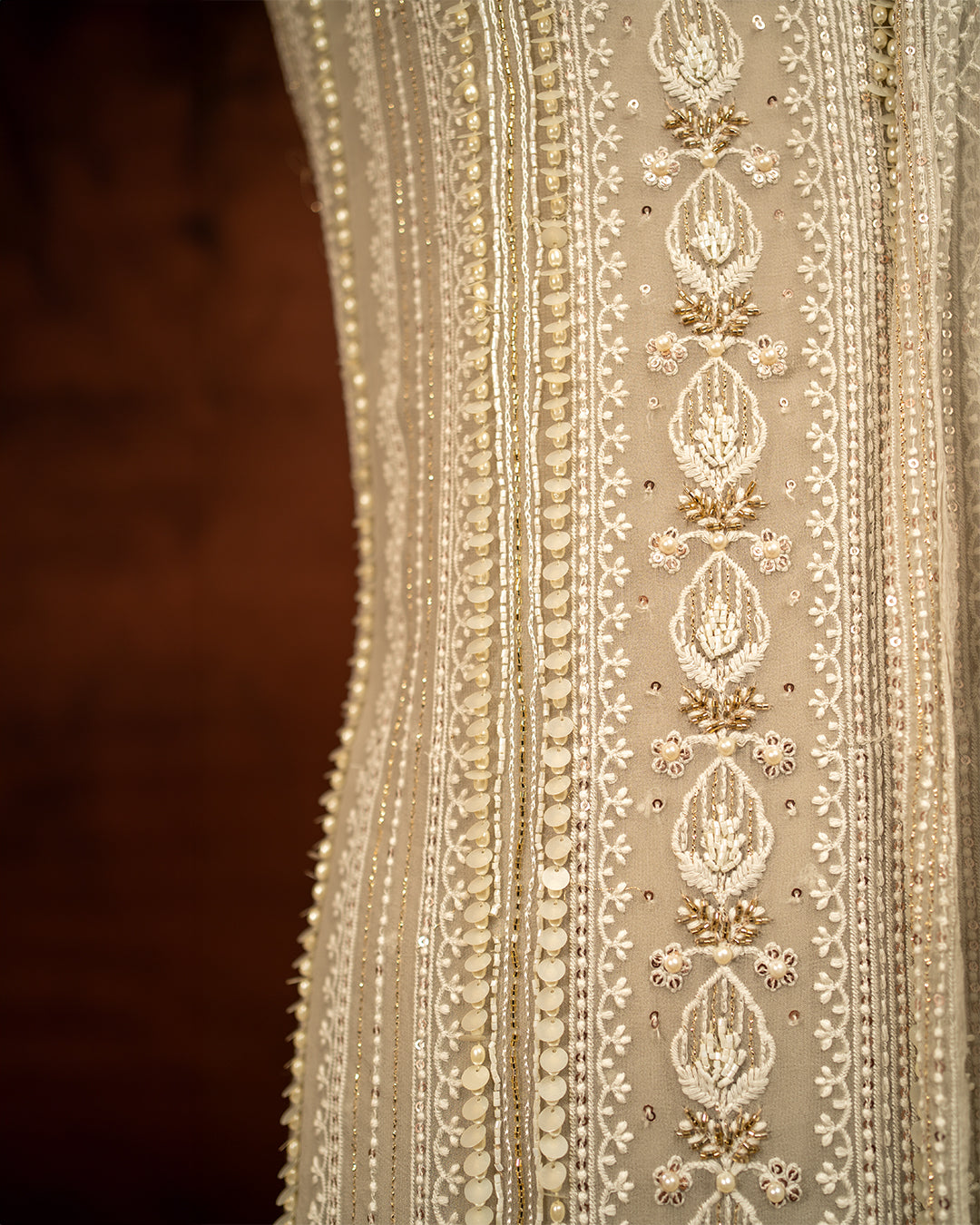 CHICKANKARI GREY WITH HANDWORK