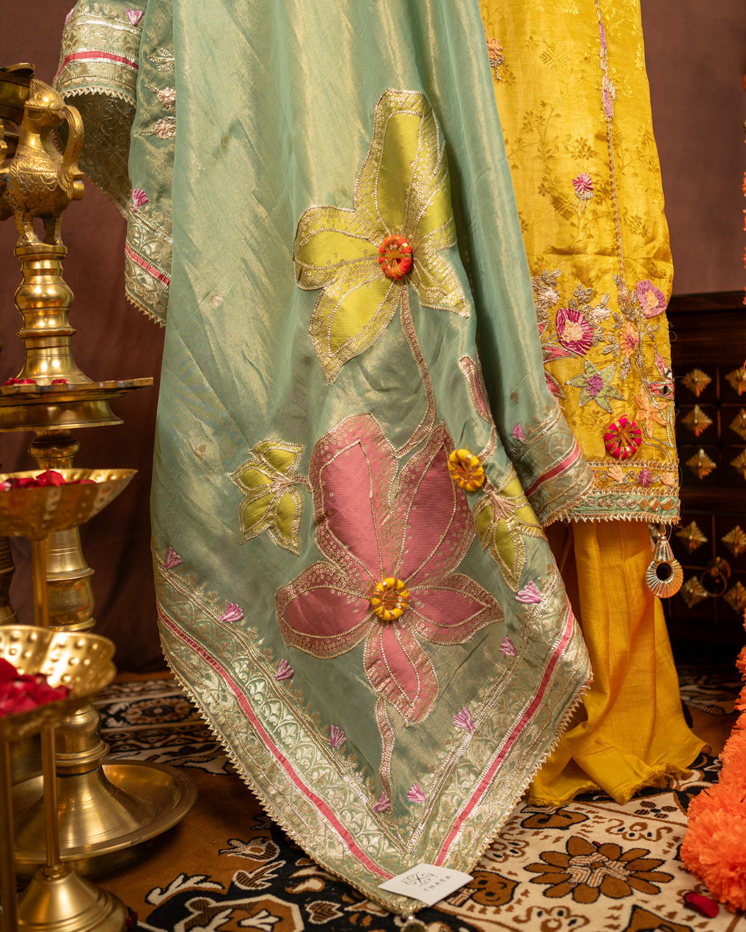 🌟 Radiate Elegance in Yellow and Blue 🌟